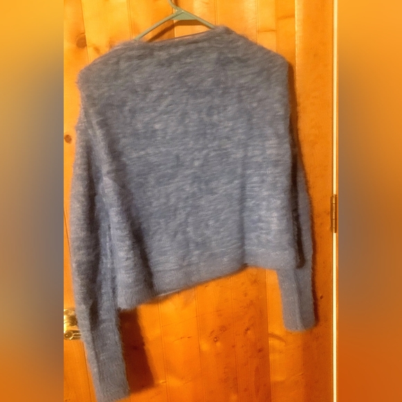 ✓XS }Free People{ *Serendipity* Oversized V-neck in Storm Combo ~Like NEW - Picture 5 of 8